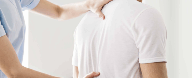 patient with back pain