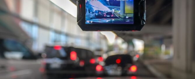 Dash cam recording in traffic