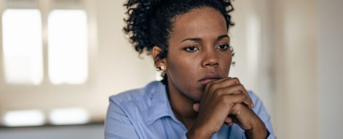 Woman looking worried