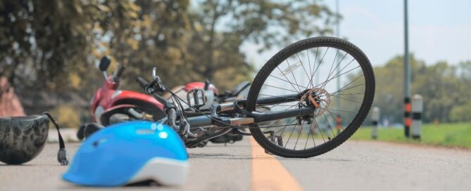 Cyclist that got hit by a car