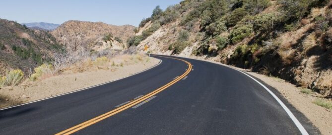 Winding road in Ventura County California