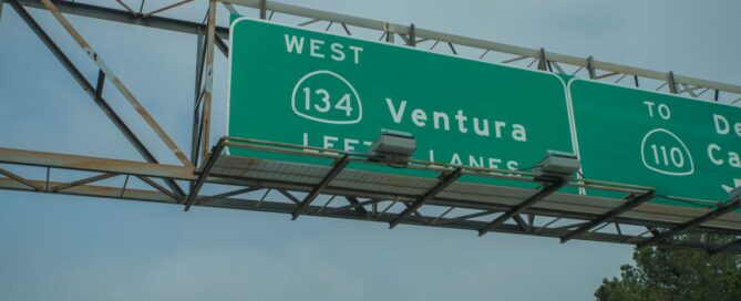 Highway sign for Ventura County California